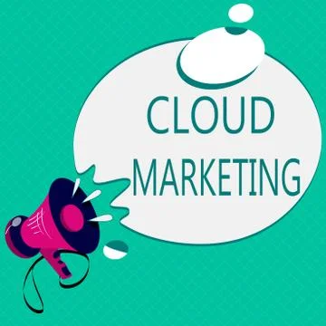 Conceptual hand writing showing Cloud Marketing. Business photo text The process Stock Illustration