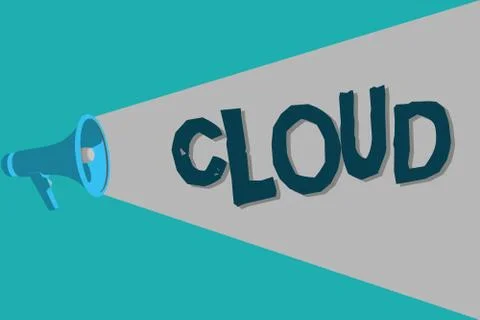 Conceptual hand writing showing Cloud. Business photo text visible mass of Ilustração Stock