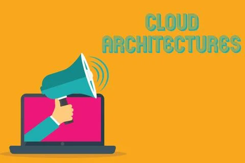 Conceptual hand writing showing Cloud Architectures. Business photo text Various Stock Illustration