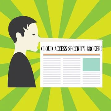 Conceptual hand writing showing Cloud Access Security Broker. Business photo Stock Illustration