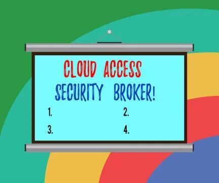 Conceptual hand writing showing Cloud Access Security Broker. Business photo Stock Illustration