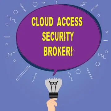 Conceptual hand writing showing Cloud Access Security Broker. Business photo Stock Illustration