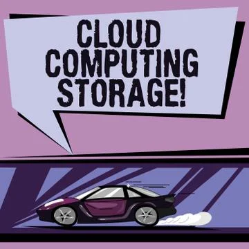 Conceptual hand writing showing Cloud Computing Storage. Business photo Illustrazione stock