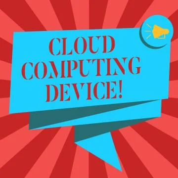 Conceptual hand writing showing Cloud Computing Device. Business photo Stock Illustration