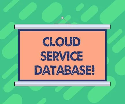 Conceptual hand writing showing Cloud Service Database. Business photo Stock Illustration