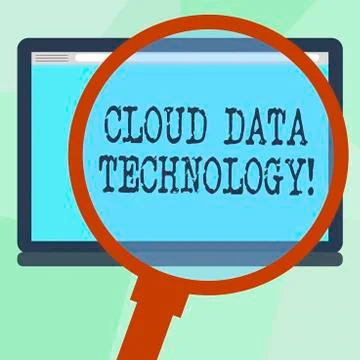 Conceptual hand writing showing Cloud Data Technology. Business photo text Save Stock Illustration