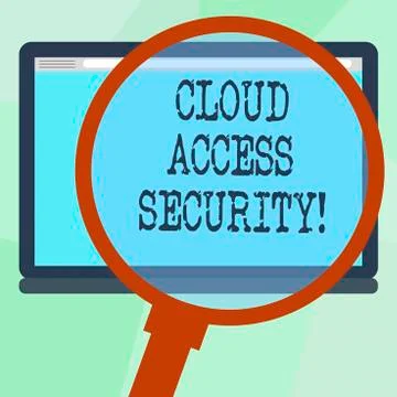 Conceptual hand writing showing Cloud Access Security. Business photo text 스톡 일러스트