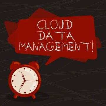 Conceptual hand writing showing Cloud Data Management. Business photo text A Stock Illustration