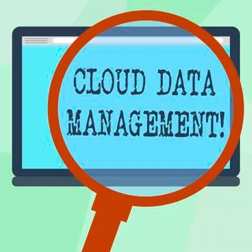 Conceptual hand writing showing Cloud Data Management. Business photo text A Stock Illustration