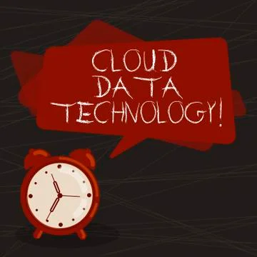 Conceptual hand writing showing Cloud Data Technology. Business photo text Save Stock Illustration