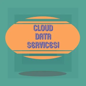 Conceptual hand writing showing Cloud Data Services. Business photo text enables 스톡 일러스트