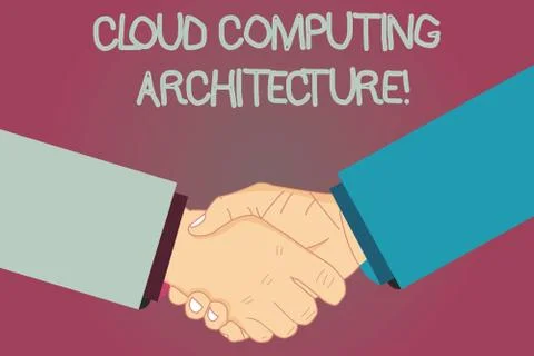 Conceptual hand writing showing Cloud Computing Architecture. Business photo Illustrazione stock