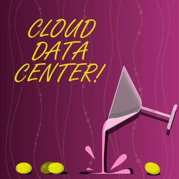 Conceptual hand writing showing Cloud Data Center. Business photo showcasing off イラスト素材