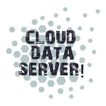 Conceptual hand writing showing Cloud Data Server. Business photo showcasing Illustrazione stock