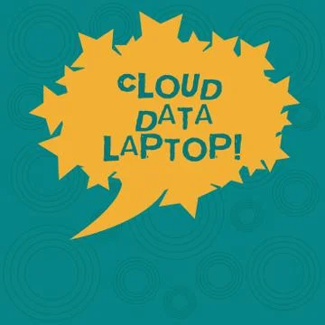 Conceptual hand writing showing Cloud Data Laptop. Business photo showcasing Stockillustratie
