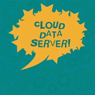Conceptual hand writing showing Cloud Data Server. Business photo showcasing Illustrazione stock