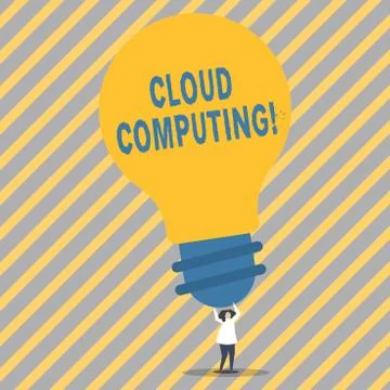 Conceptual hand writing showing Cloud Computing. Business photo showcasing Illustrazione stock