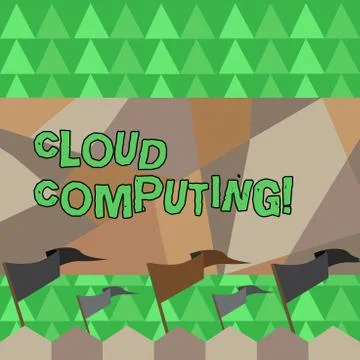 Conceptual hand writing showing Cloud Computing. Business photo showcasing イラスト素材
