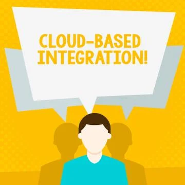 Conceptual hand writing showing Cloud Based Integration. Business photo showc Illustrazione stock