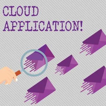 Conceptual hand writing showing Cloud Application. Business photo showcasing the Illustrazione stock