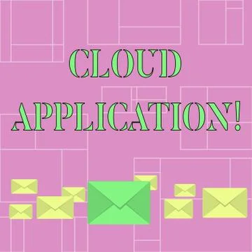 Conceptual hand writing showing Cloud Application. Business photo showcasing the Stock Illustration