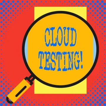 Conceptual hand writing showing Cloud Testing. Business photo showcasing is the Stock Illustration