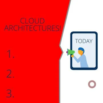 Conceptual hand writing showing Cloud Architectures. Business photo text Various イラスト素材