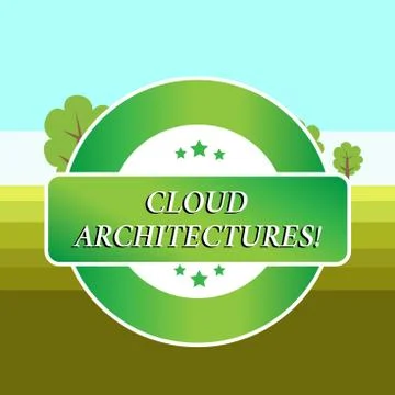 Conceptual hand writing showing Cloud Architectures. Business photo showcasing Illustrazione stock