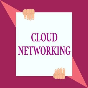 Conceptual hand writing showing Cloud Networking. Business photo showcasing is イラスト素材