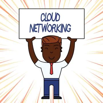 Conceptual hand writing showing Cloud Networking. Business photo showcasing is イラスト素材