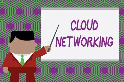 Conceptual hand writing showing Cloud Networking. Business photo showcasing is イラスト素材