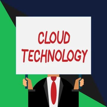 Conceptual hand writing showing Cloud Technology. Business photo showcasing Illustrazione stock
