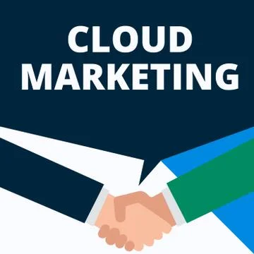 Conceptual hand writing showing Cloud Marketing. Business photo showcasing The Stock Illustration