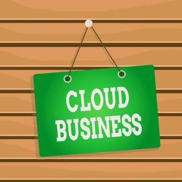 Conceptual hand writing showing Cloud Business. Business photo showcasing Illustrazione stock
