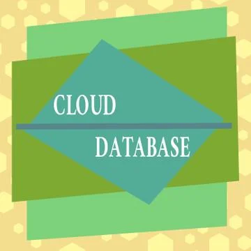 Conceptual hand writing showing Cloud Database. Business photo showcasing Illustrazione stock