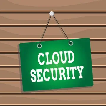 Conceptual hand writing showing Cloud Security. Business photo showcasing Stock Illustration