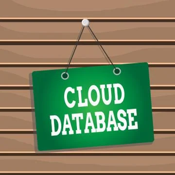 Conceptual hand writing showing Cloud Database. Business photo showcasing Illustrazione stock