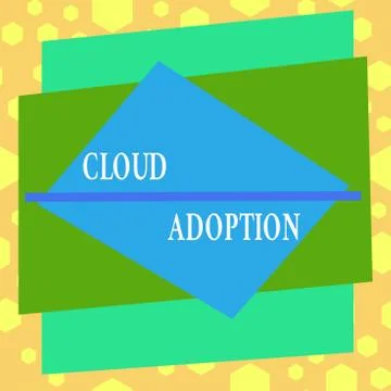 Conceptual hand writing showing Cloud Adoption. Business photo showcasing Illustrazione stock