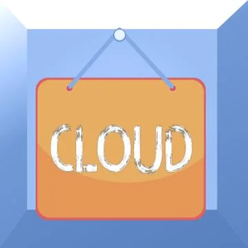 Conceptual hand writing showing Cloud. Business photo text anything that Illustrazione stock