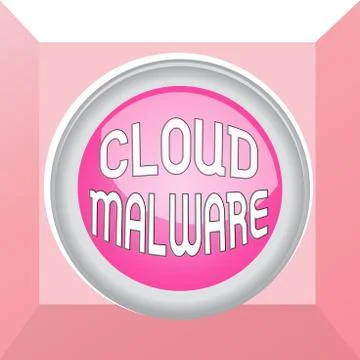 Conceptual hand writing showing Cloud Malware. Business photo text malicious Stockillustratie