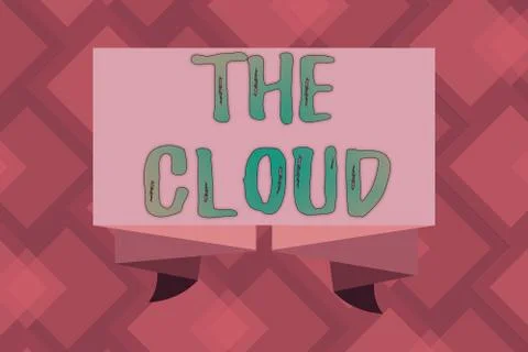 Conceptual hand writing showing The Cloud. Business photo text Programs used in Stock Illustration