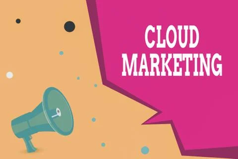 Conceptual hand writing showing Cloud Marketing. Business photo text The process Stock Illustration