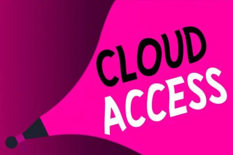 Conceptual hand writing showing Cloud Access. Business photo showcasing Software Illustrazione stock