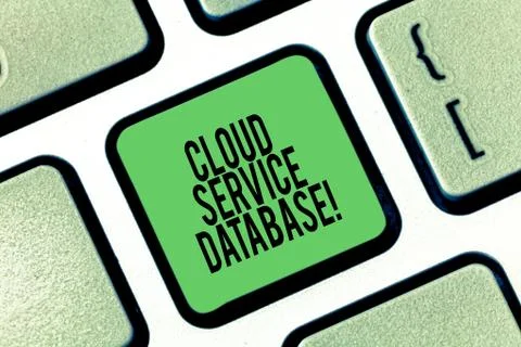 Conceptual hand writing showing Cloud Service Database. Business photo Stock Photos