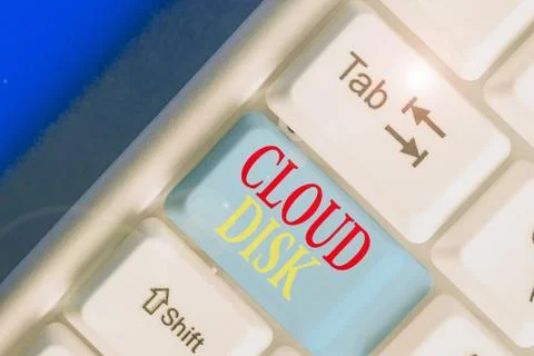 Conceptual hand writing showing Cloud Disk. Business photo showcasing web base Foto stock