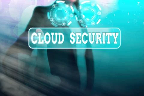 Conceptual hand writing showing Cloud Security. Business photo showcasing 스톡 사진