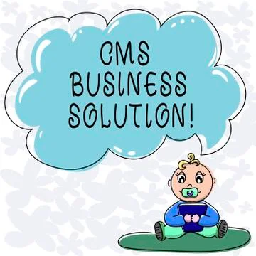 Conceptual hand writing showing Cms Business Solution. Business photo text Stock Illustration