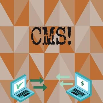 Conceptual hand writing showing Cms. Business photo text Content Management Illustrazione stock