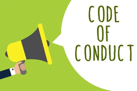 Conceptual hand writing showing Code Of Conduct. Business photo showcasing Stock Illustration