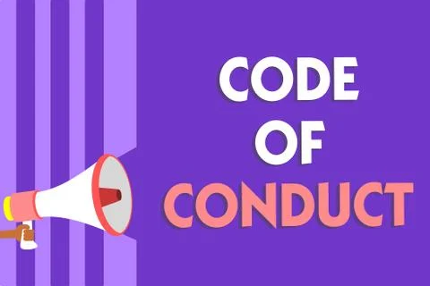 Conceptual hand writing showing Code Of Conduct. Business photo text Ethics イラスト素材